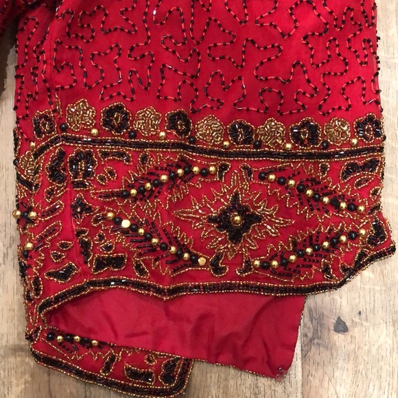 Vintage Lawrence Kazer Beaded Silk Crop Jacket - Picture 6 of 16